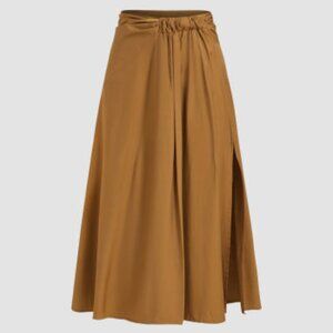 EFFORTLESS ELEGANCE SILKY MIDI SKIRT